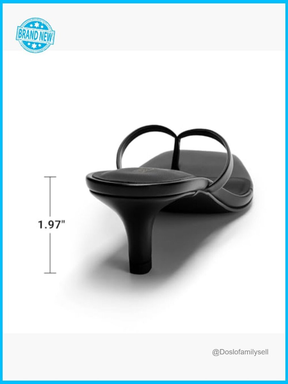 Kitten Heel Flip Flop Sandals Square Open Toe Thong Low Heels Women Slip-On - Picture 3 of 7